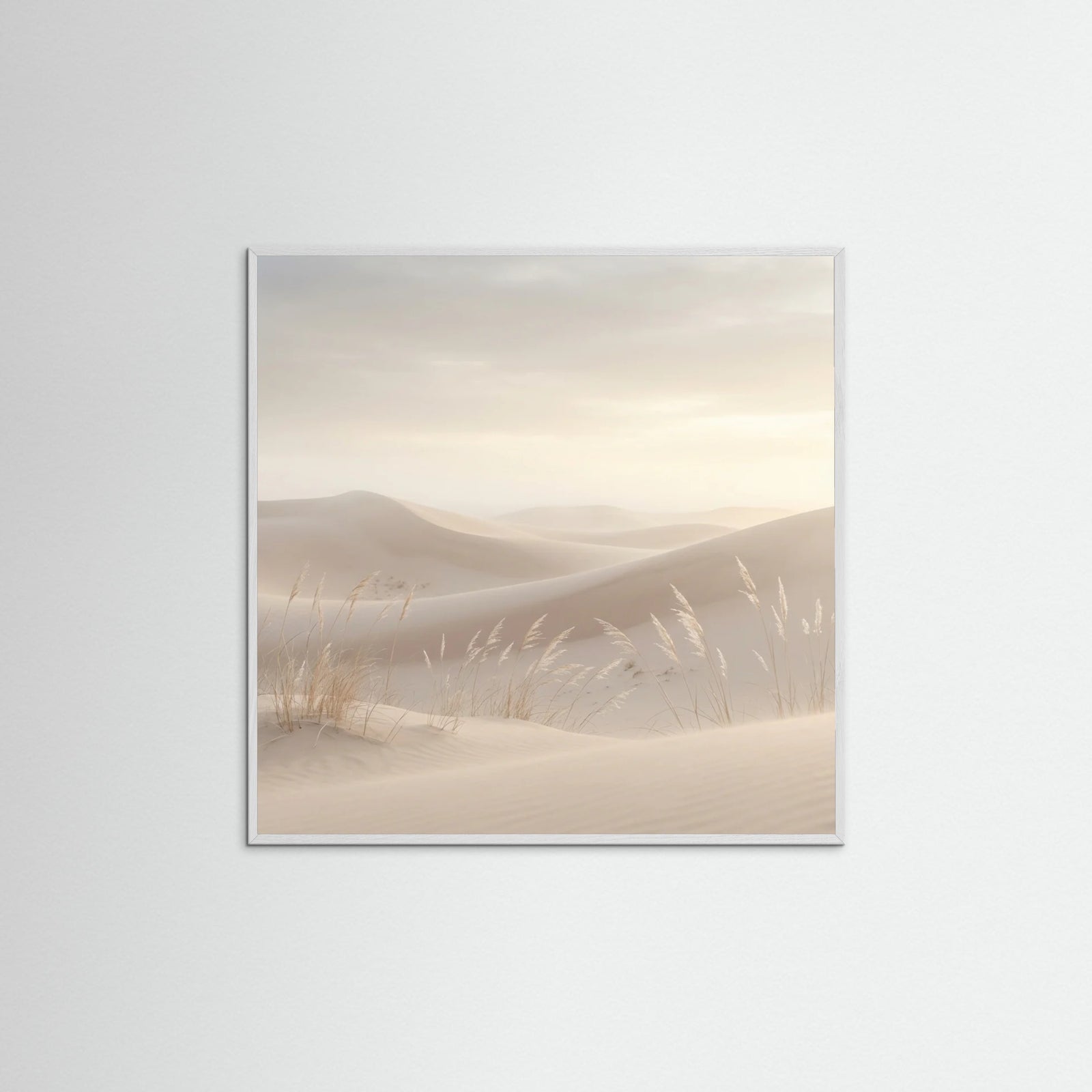 White Wood Square Serene Pampas