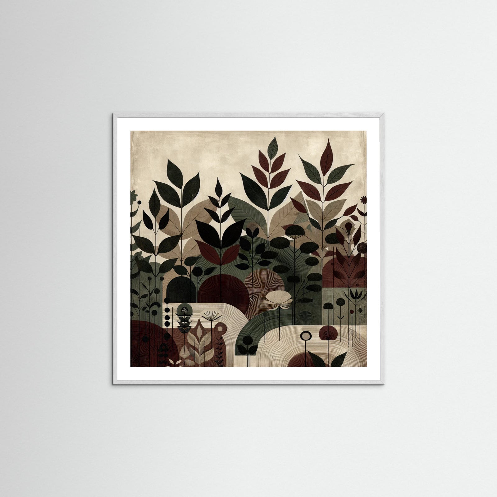 White Wood Square Shadow Garden