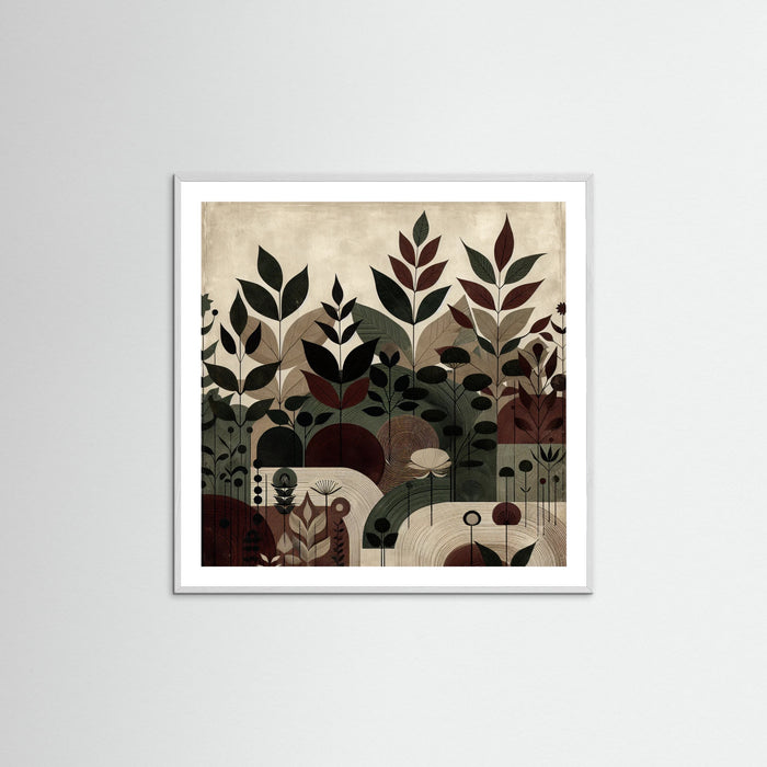 White Wood Square Shadow Garden
