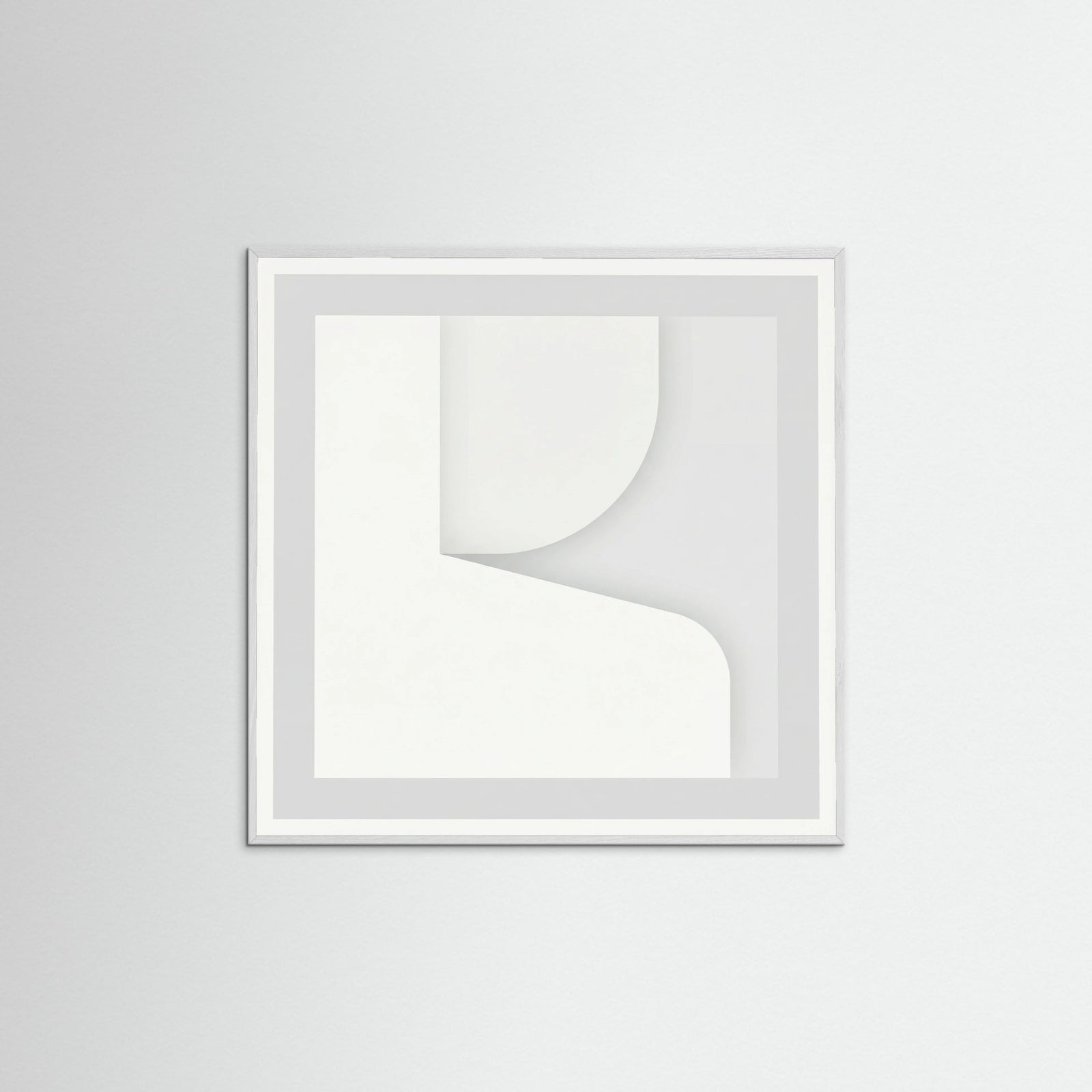 White Wood Square Soft Abstraction