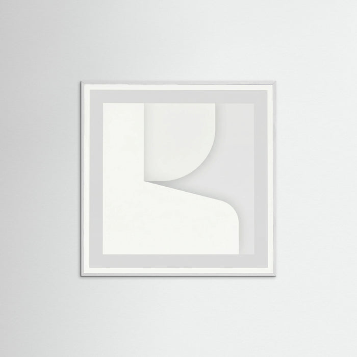 White Wood Square Soft Abstraction