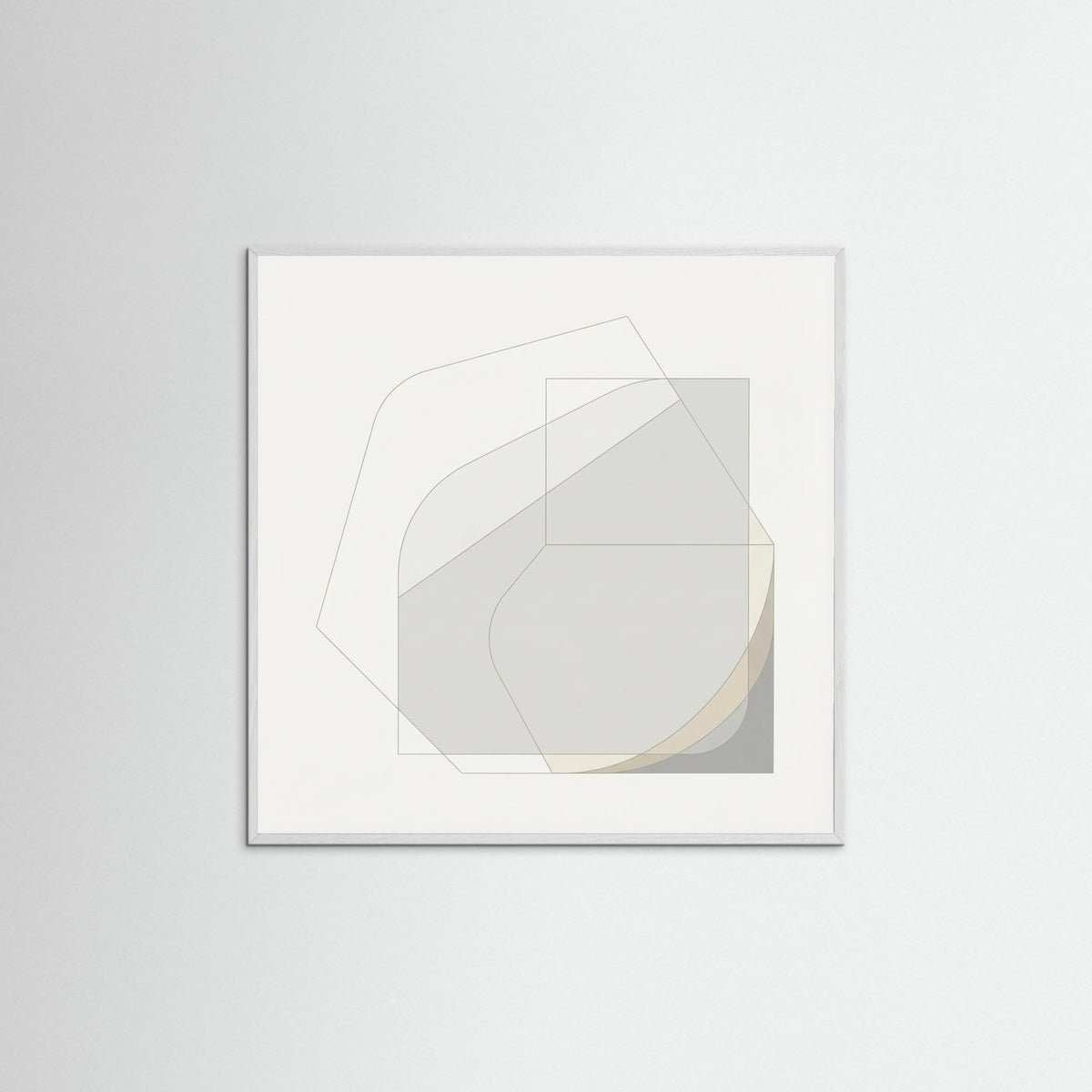 White Wood Square Soft Geometry