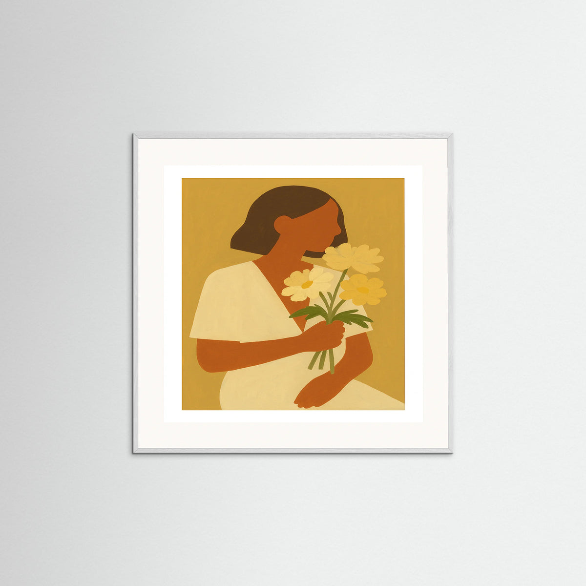 White Wood Square Soft frame