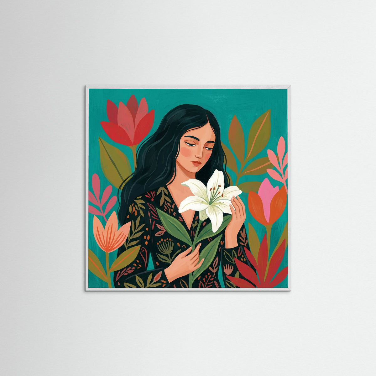 White Wood Square Spring Portrait