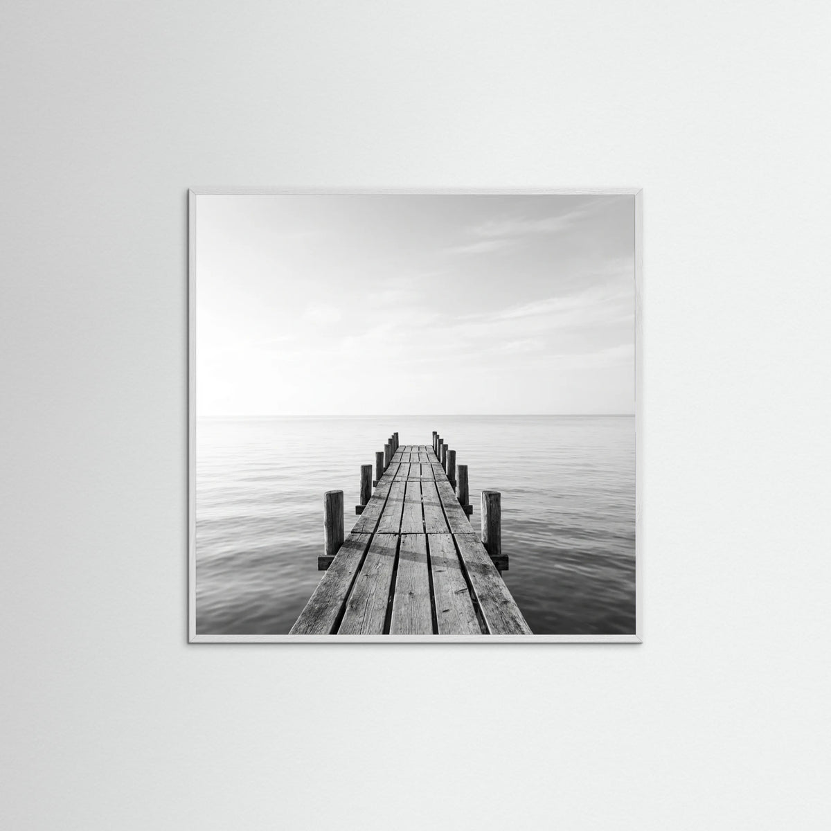 White Wood Square Surf Palms