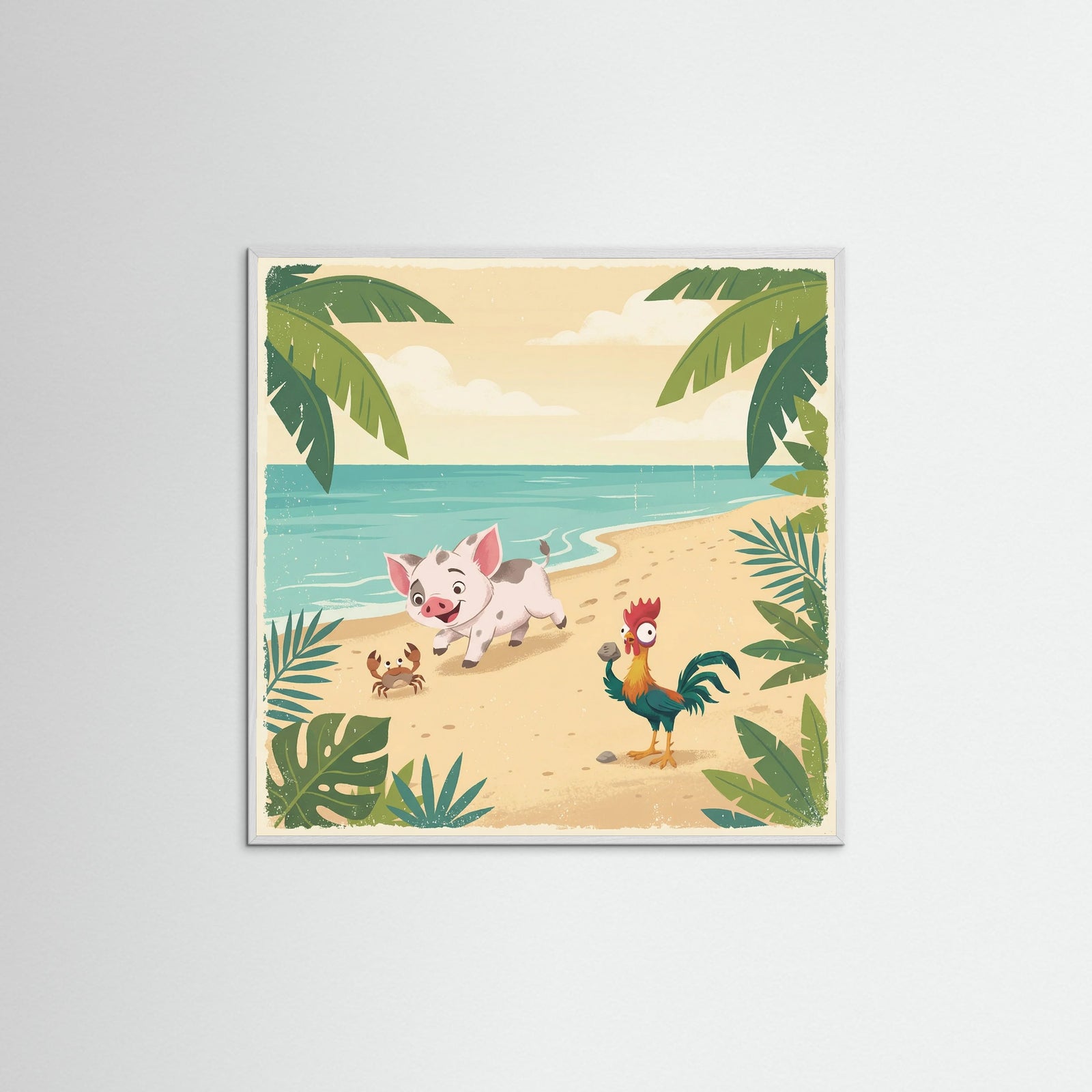 White Wood Square Tropical Origins