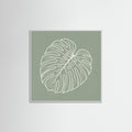 White Wood Square Verdant Outline