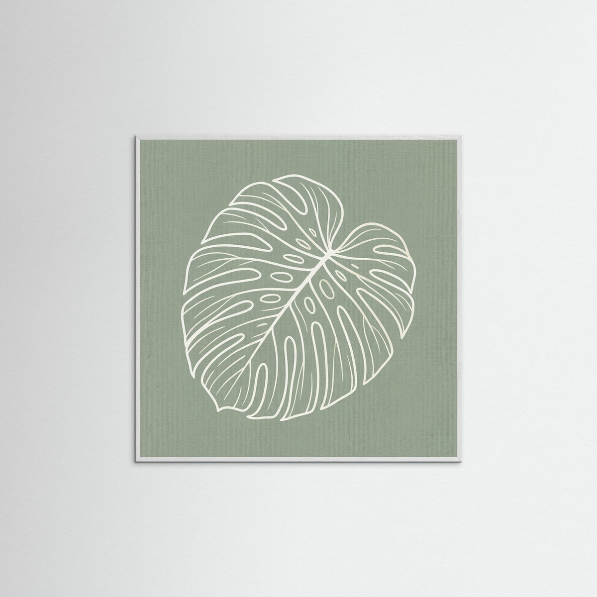 White Wood Square Verdant Outline