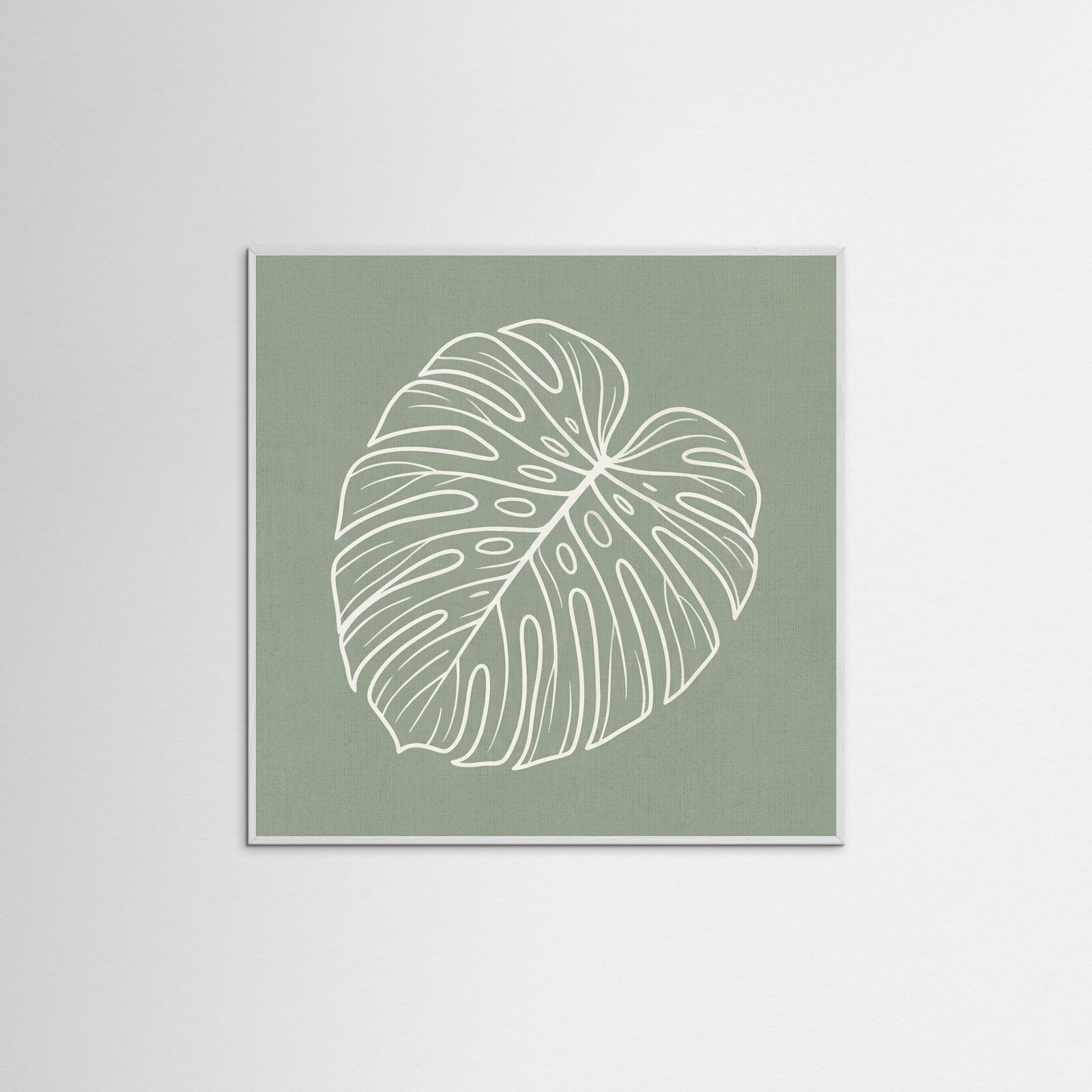 White Wood Square Verdant Outline