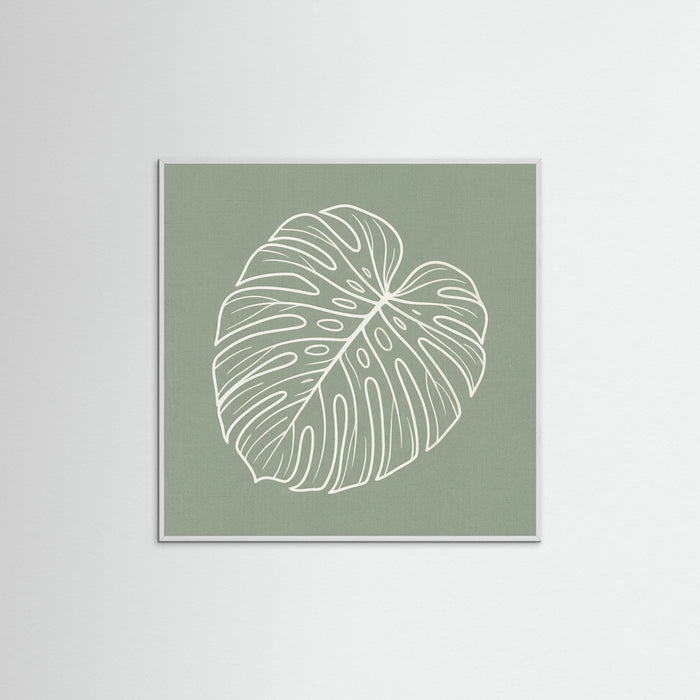White Wood Square Verdant Outline