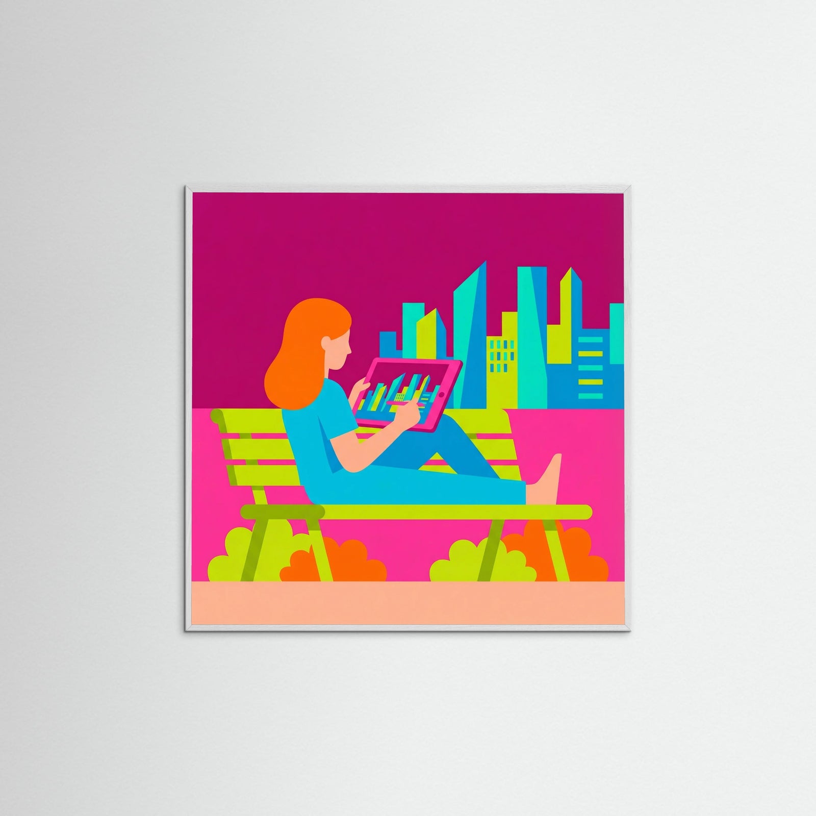 White Wood Square Vibrant Existence