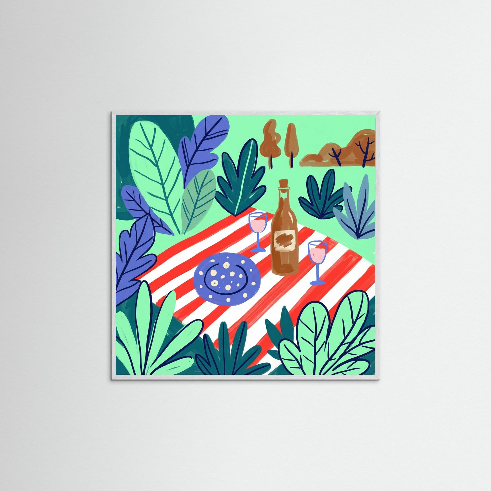 White Wood Square Vibrant Tabletop Gathering