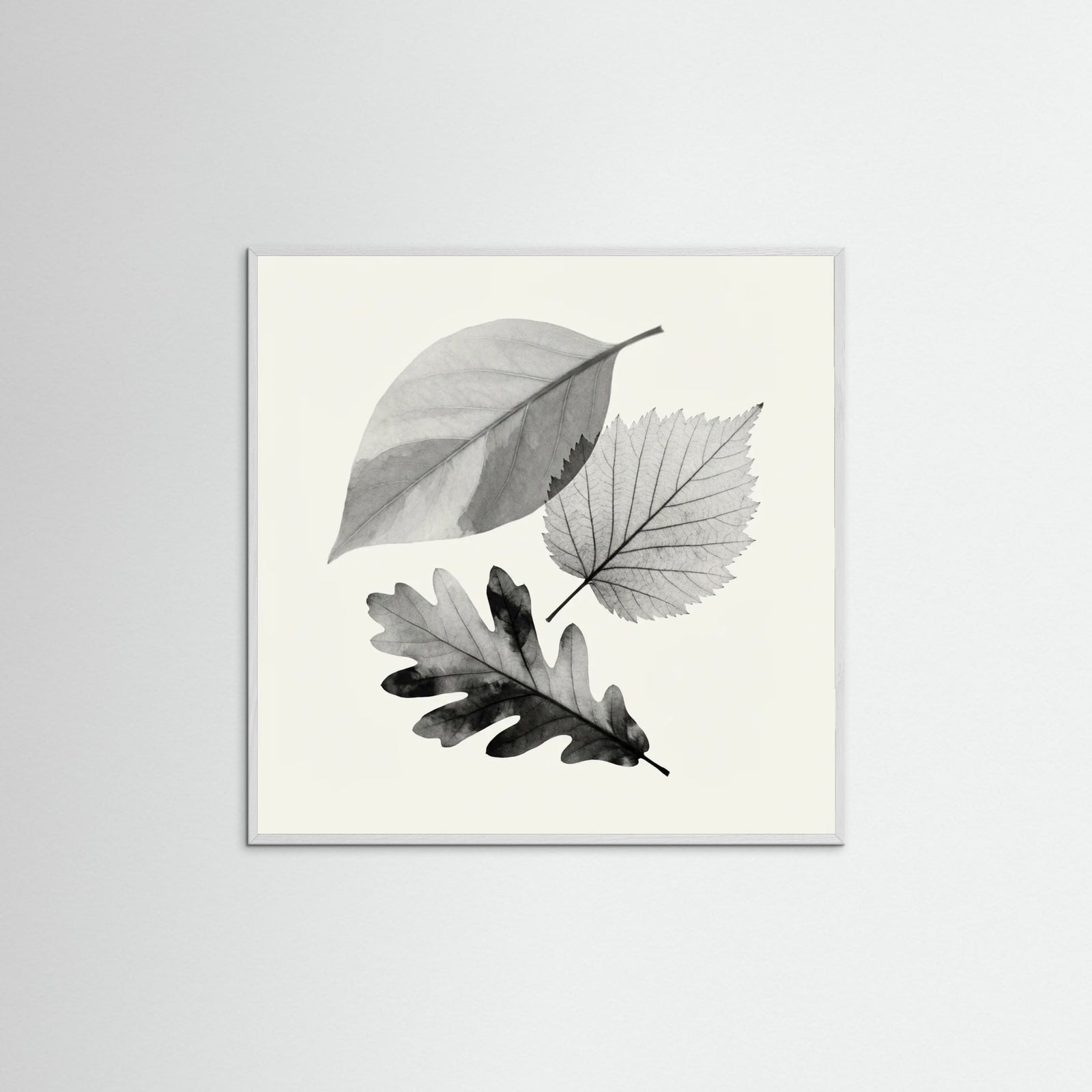 White Wood Square Whispering Petals