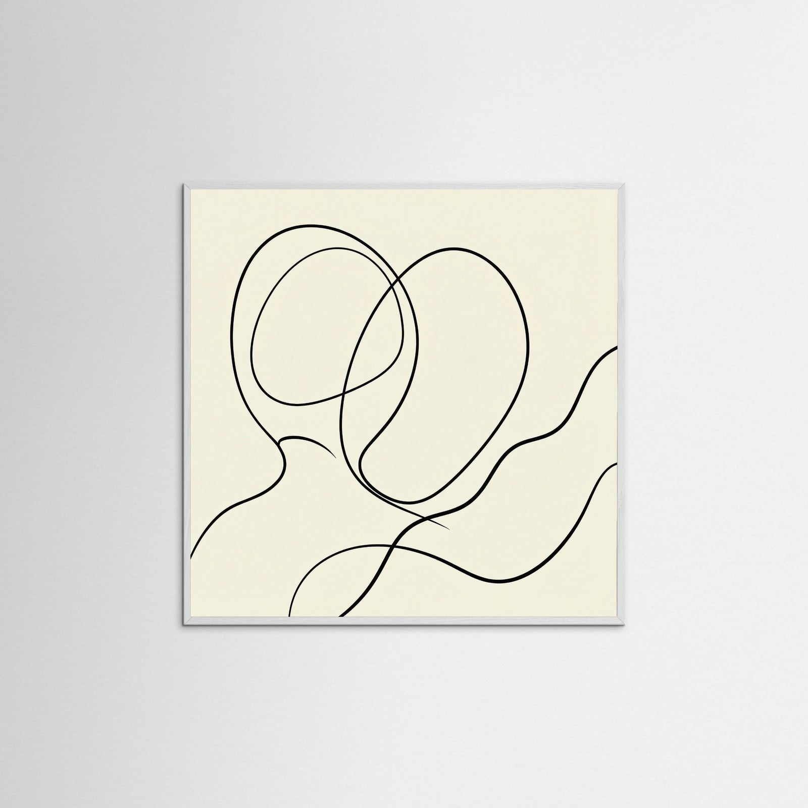 White Wood Square Woven Paths