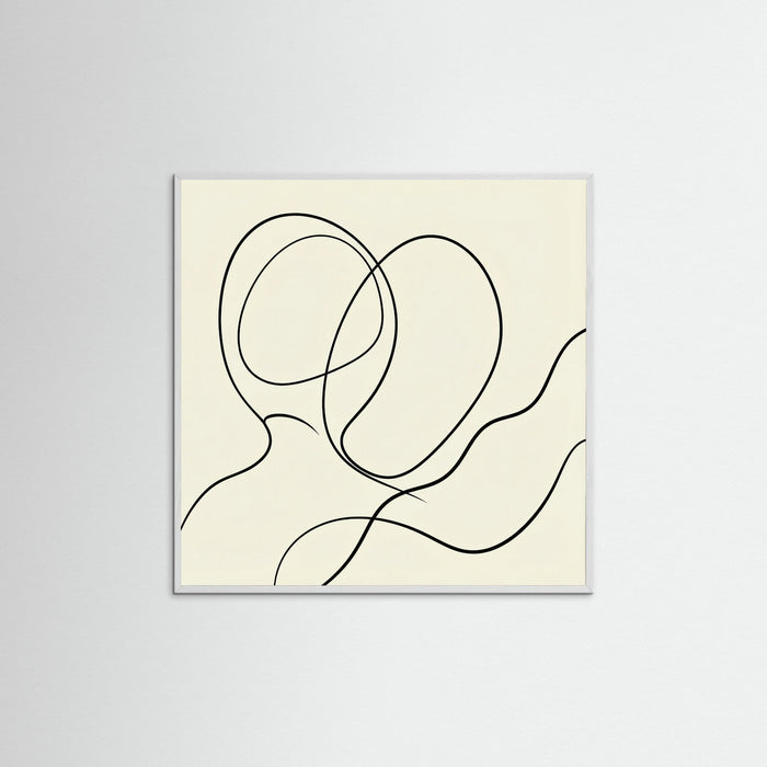 White Wood Square Woven Paths