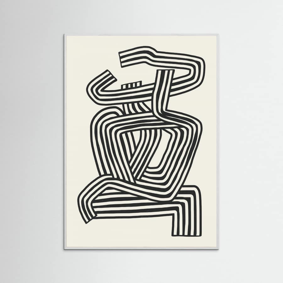 Stripe Woman Portrait Poster – poster and art print