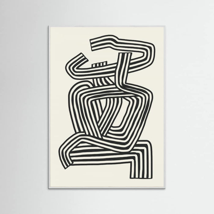 Stripe Woman Portrait Poster – poster and art print