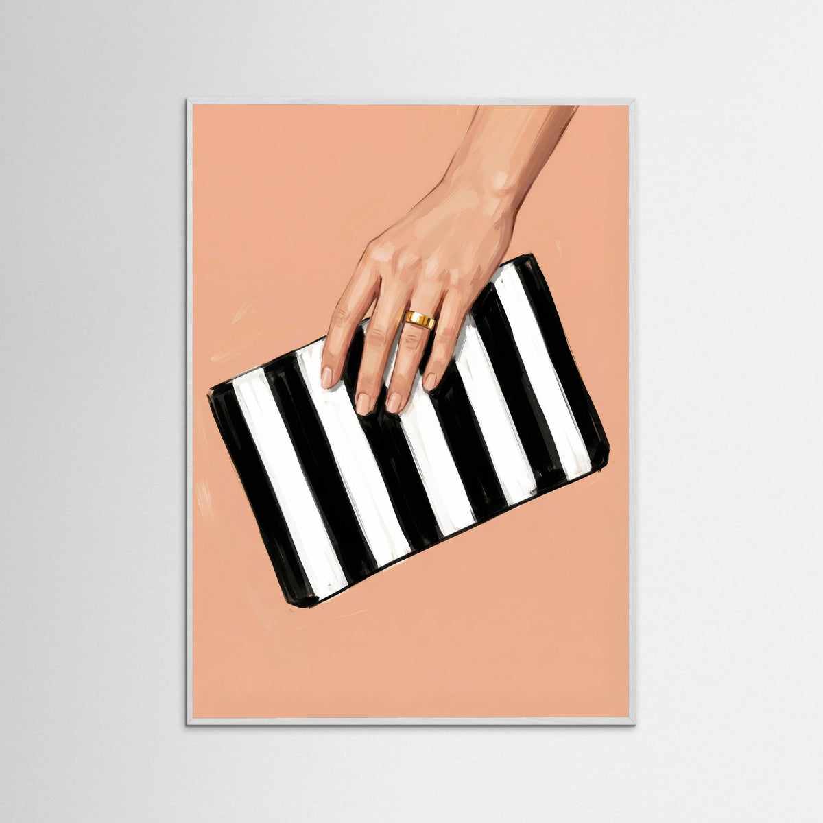 White Wood Striped Chic