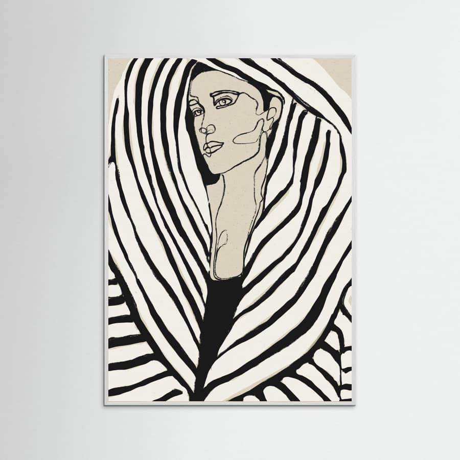 Striped Coat Poster – plakat og kunsttryk