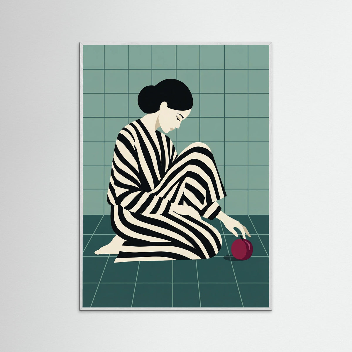White Wood Striped Contemplation