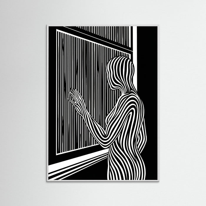 White Wood Striped Contemplation