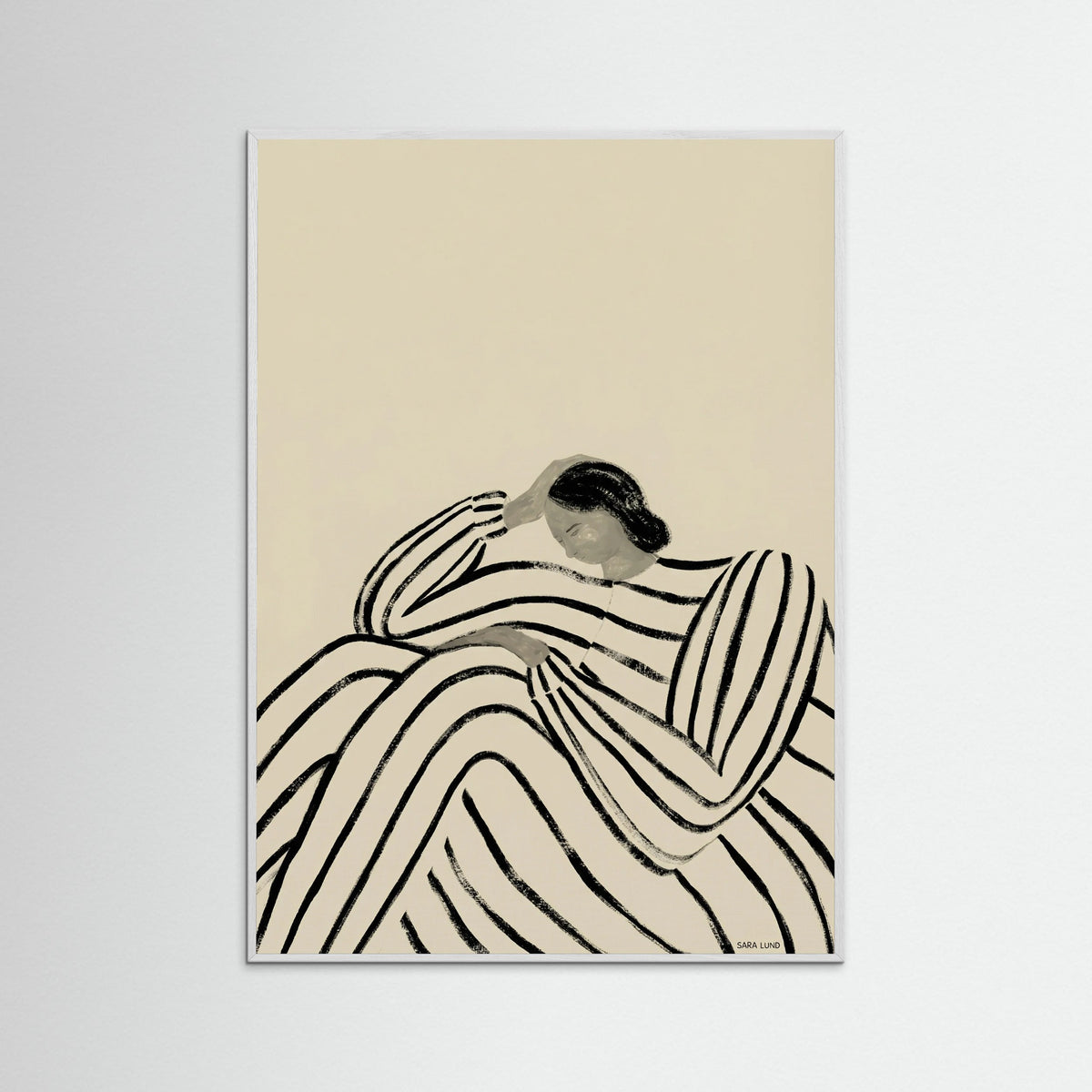 White Wood Striped Contemplation