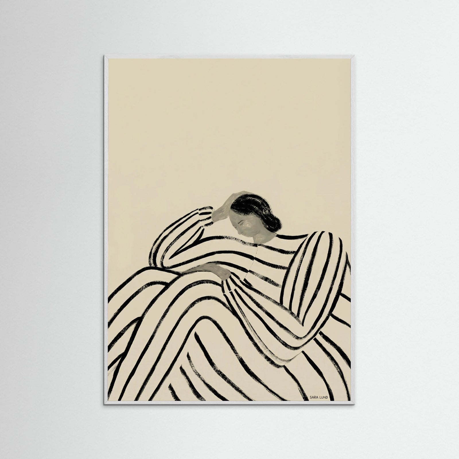 White Wood Striped Contemplation