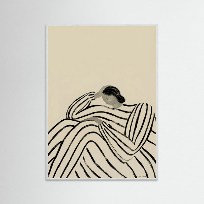 White Wood Striped Contemplation