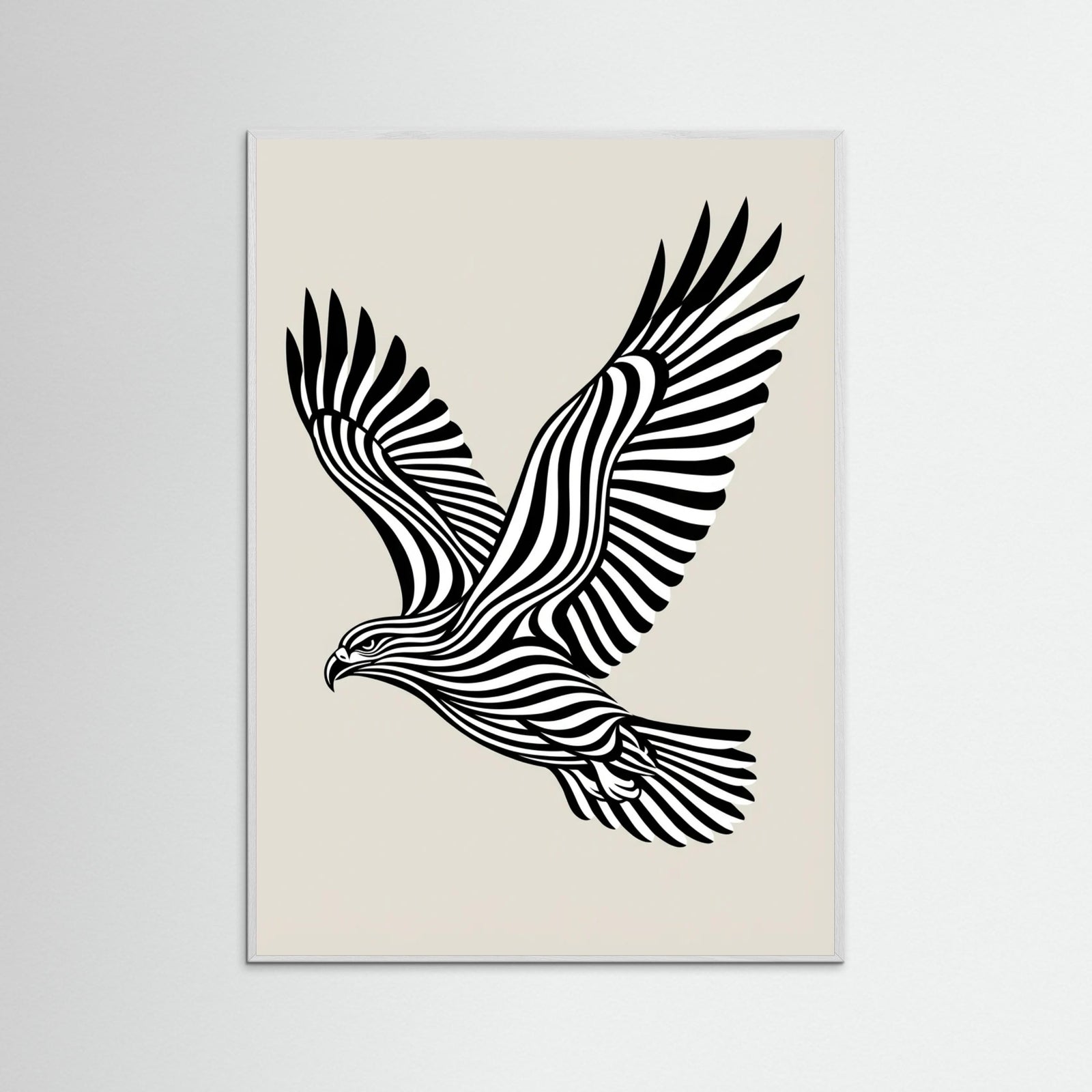 White Wood Striped Contour