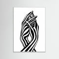 White Wood Striped Form
