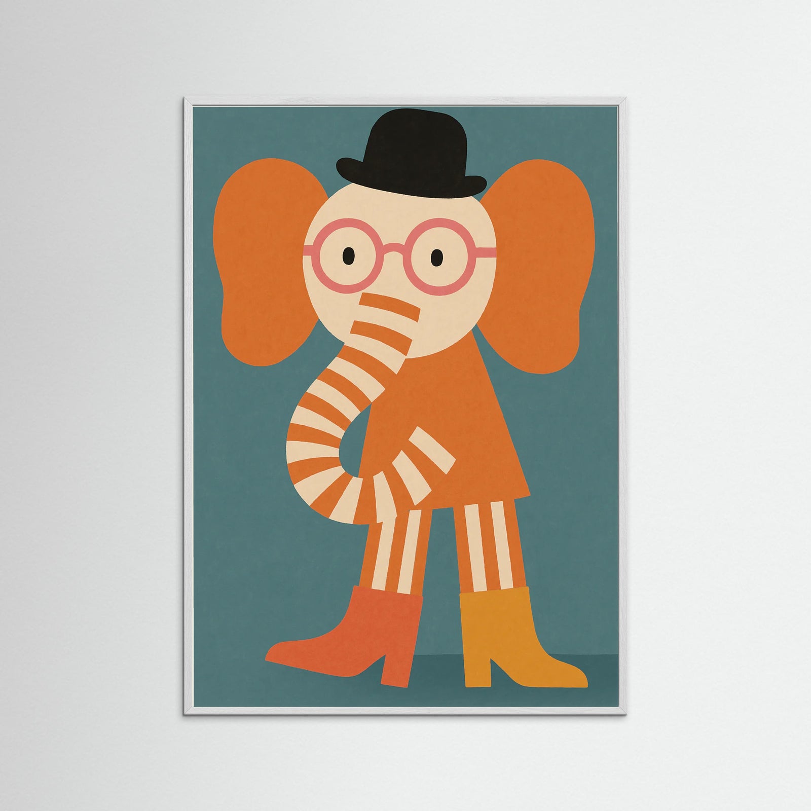 White Wood Striped Playfulness