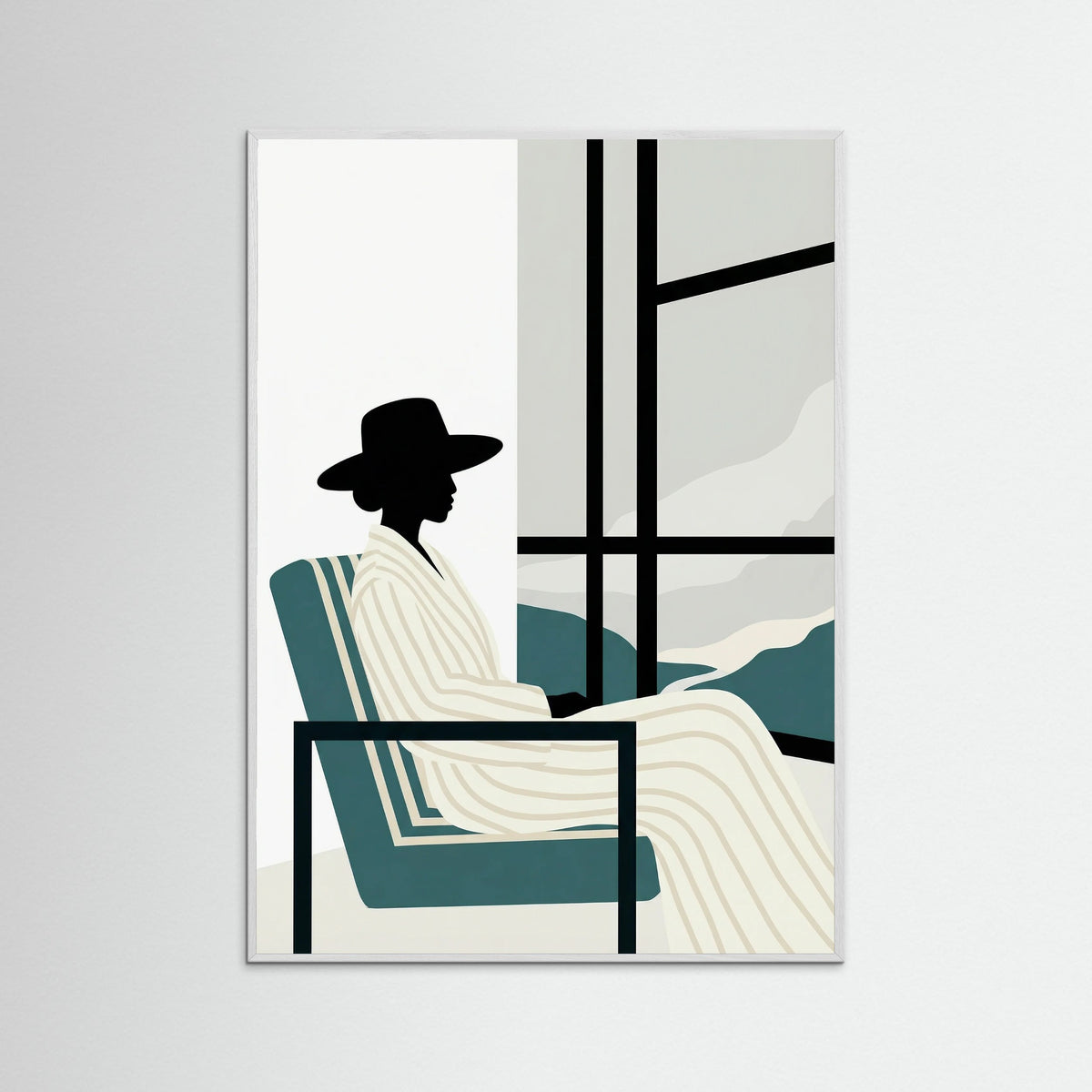 White Wood Striped Repose