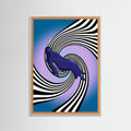 White Wood Striped Serenity Black