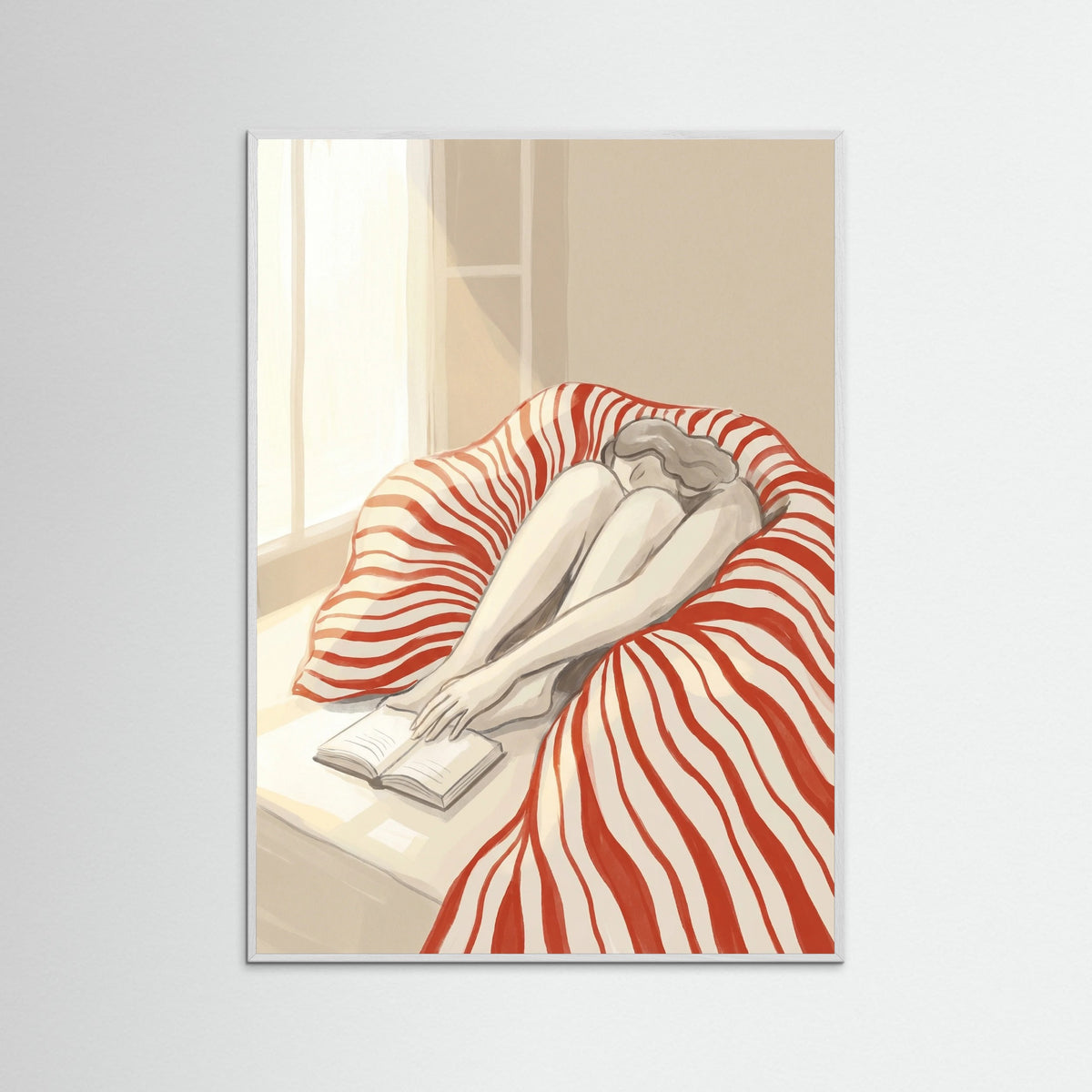 White Wood Striped Serenity