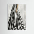 White Wood Striped Silhouette Black