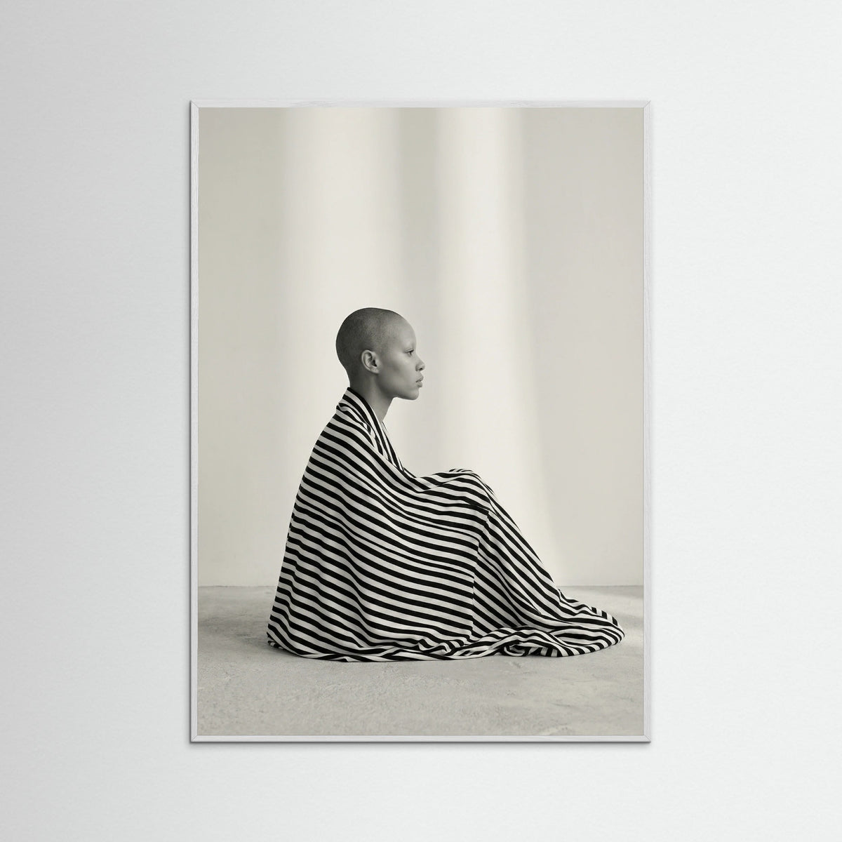 White Wood Striped Silhouette