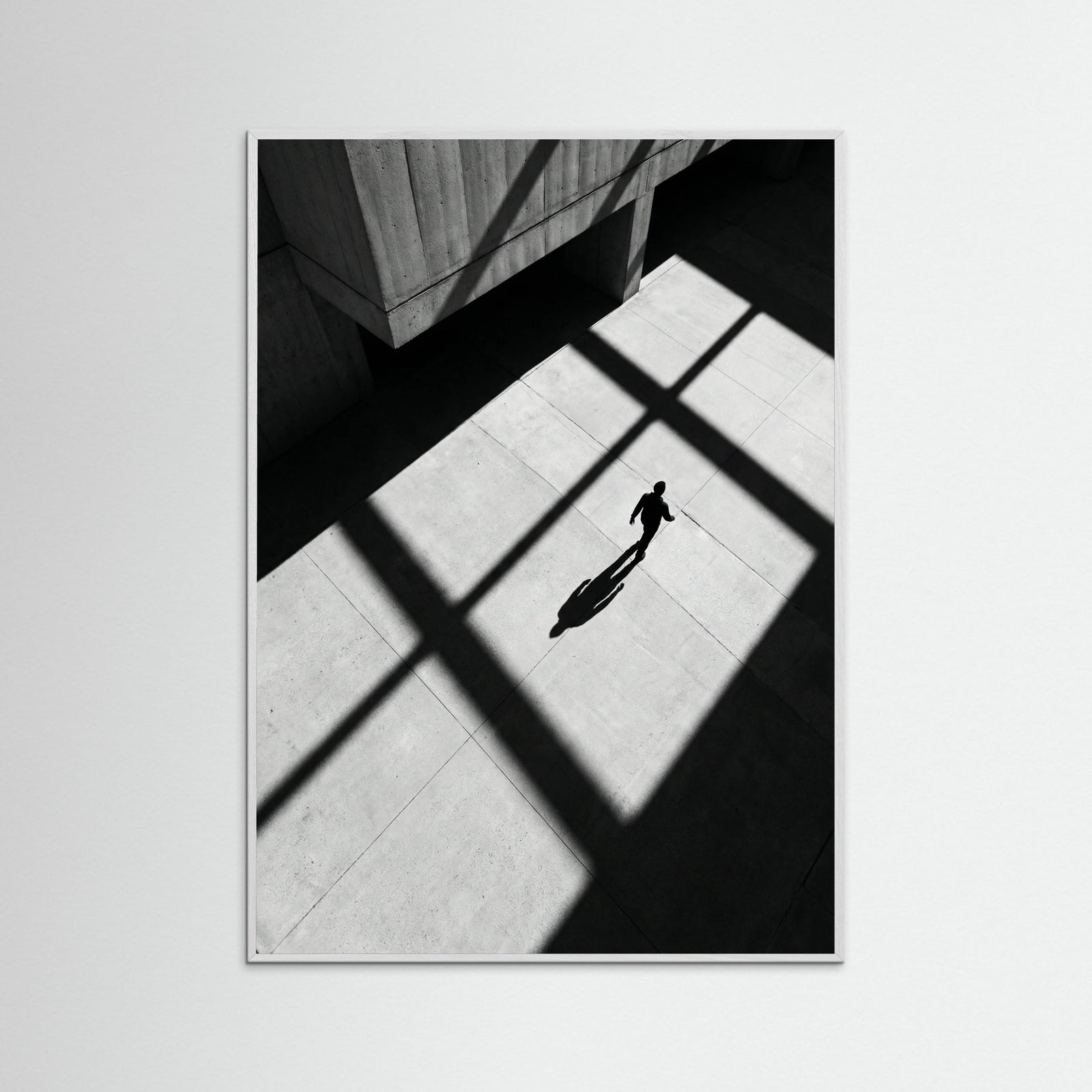 White Wood Stripes and Shadow