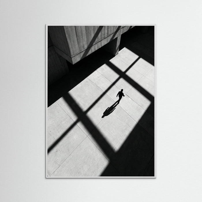 White Wood Stripes and Shadow