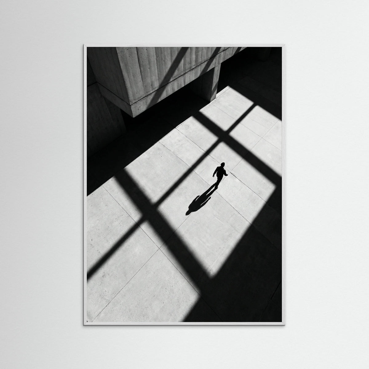 White Wood Stripes and Shadow