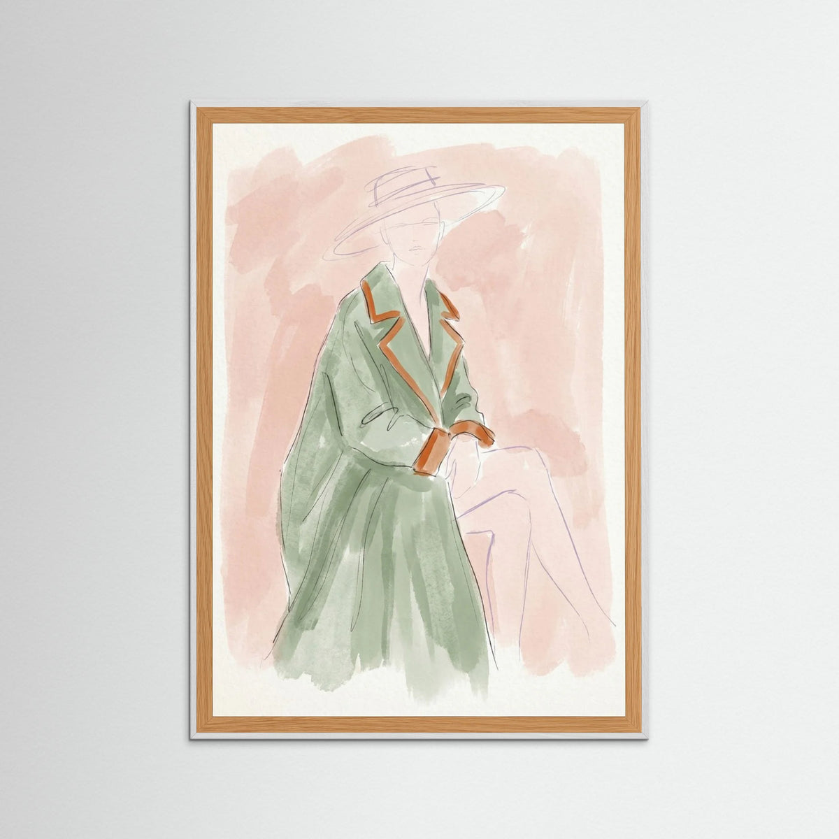 White Wood Stylized Garment Sketch