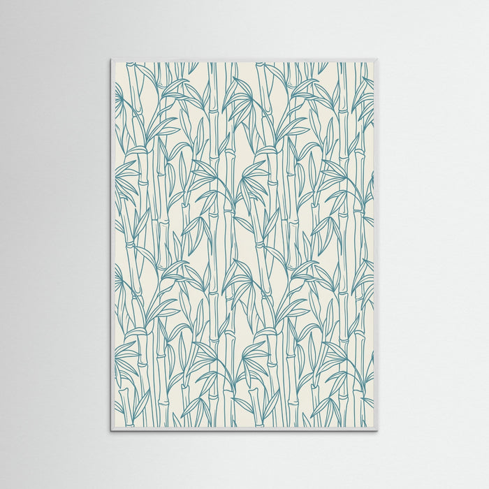White Wood Stylized Ocean Pattern