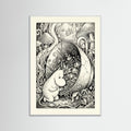 White Wood Submerged Moomin Home