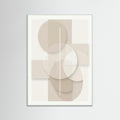White Wood Subtle Geometry Beige