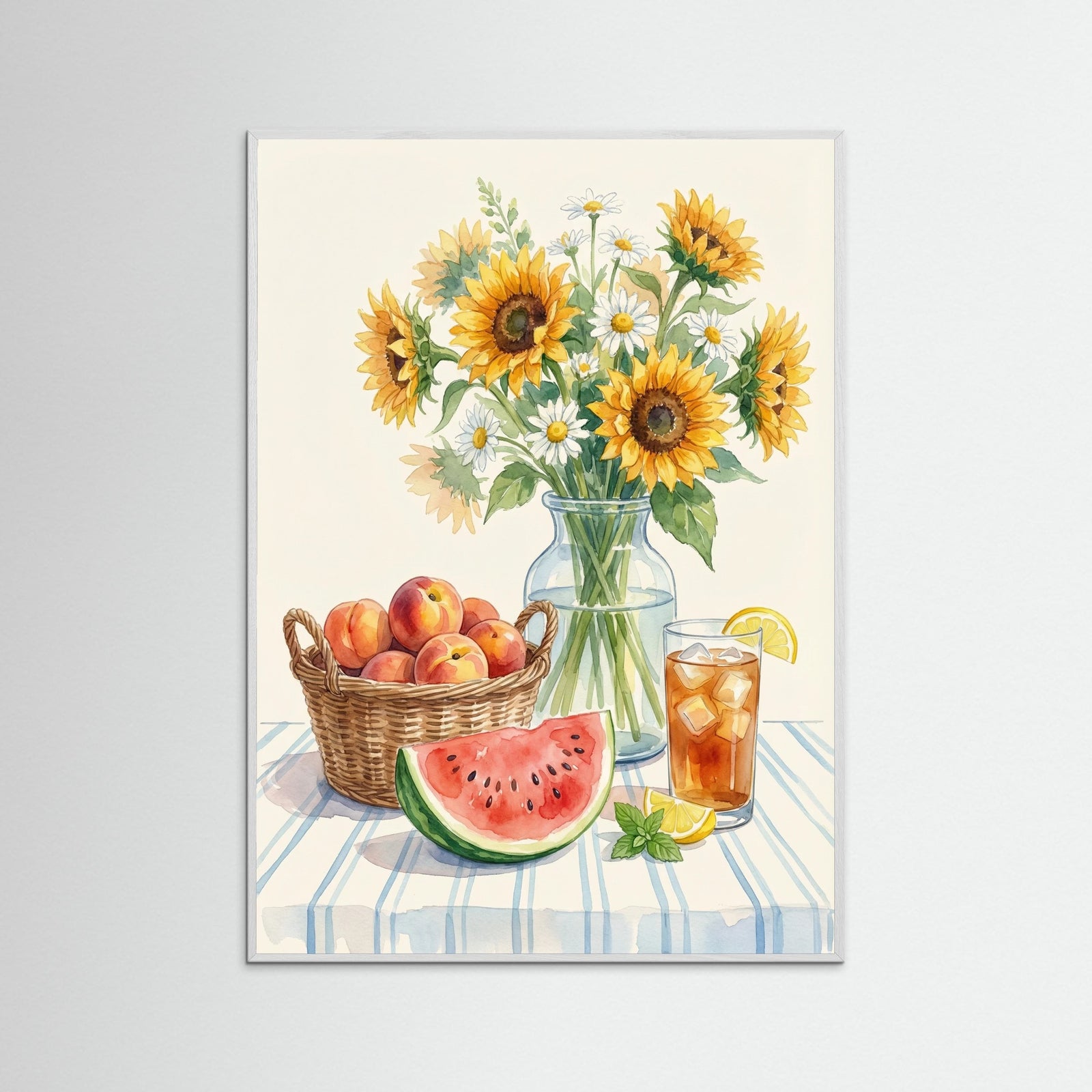 White Wood Summer Tea Still Life