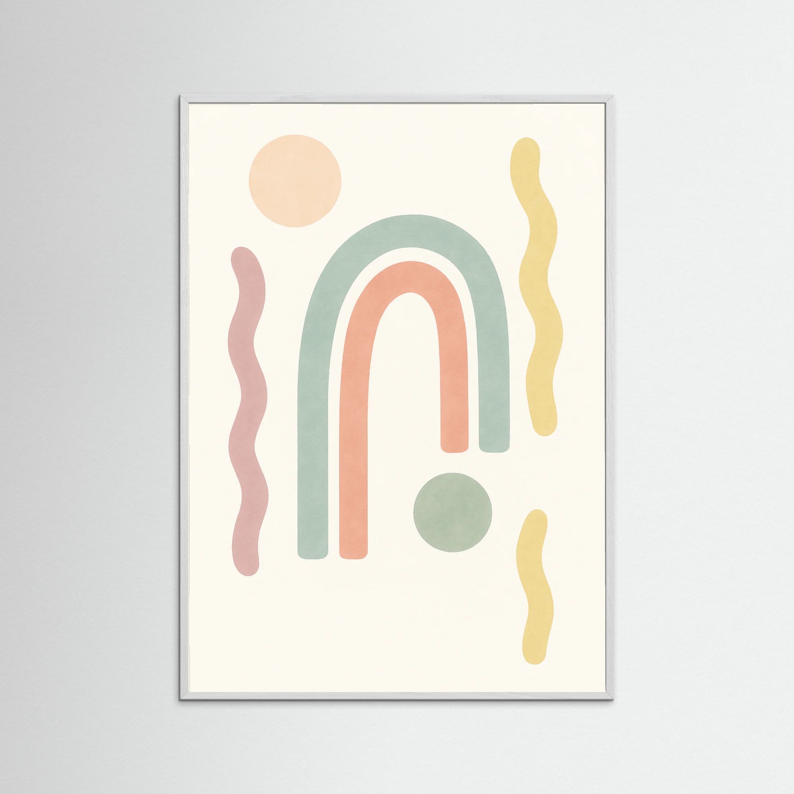 White Wood Sunburst Paths