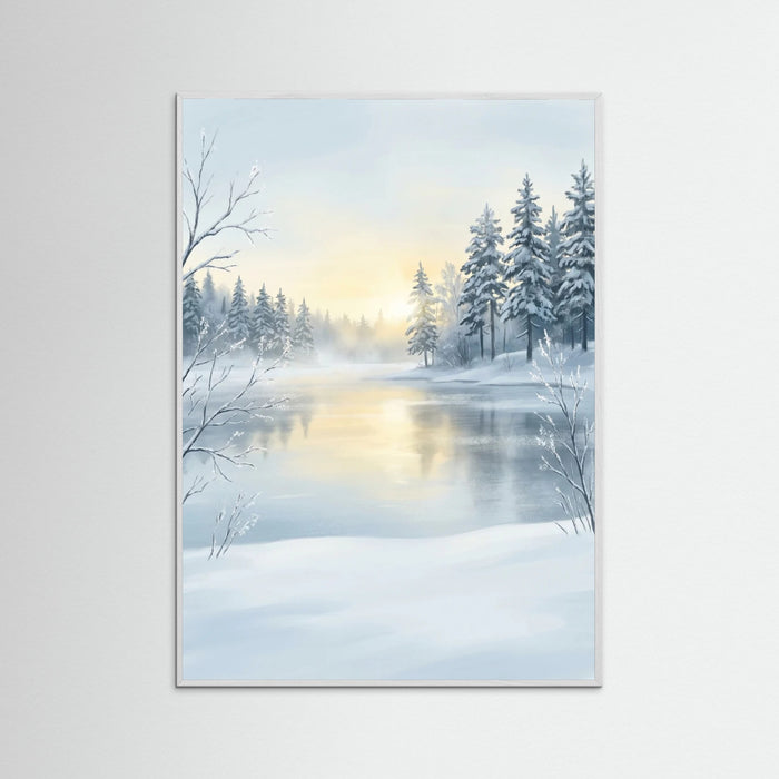White Wood Sunlit Serenity