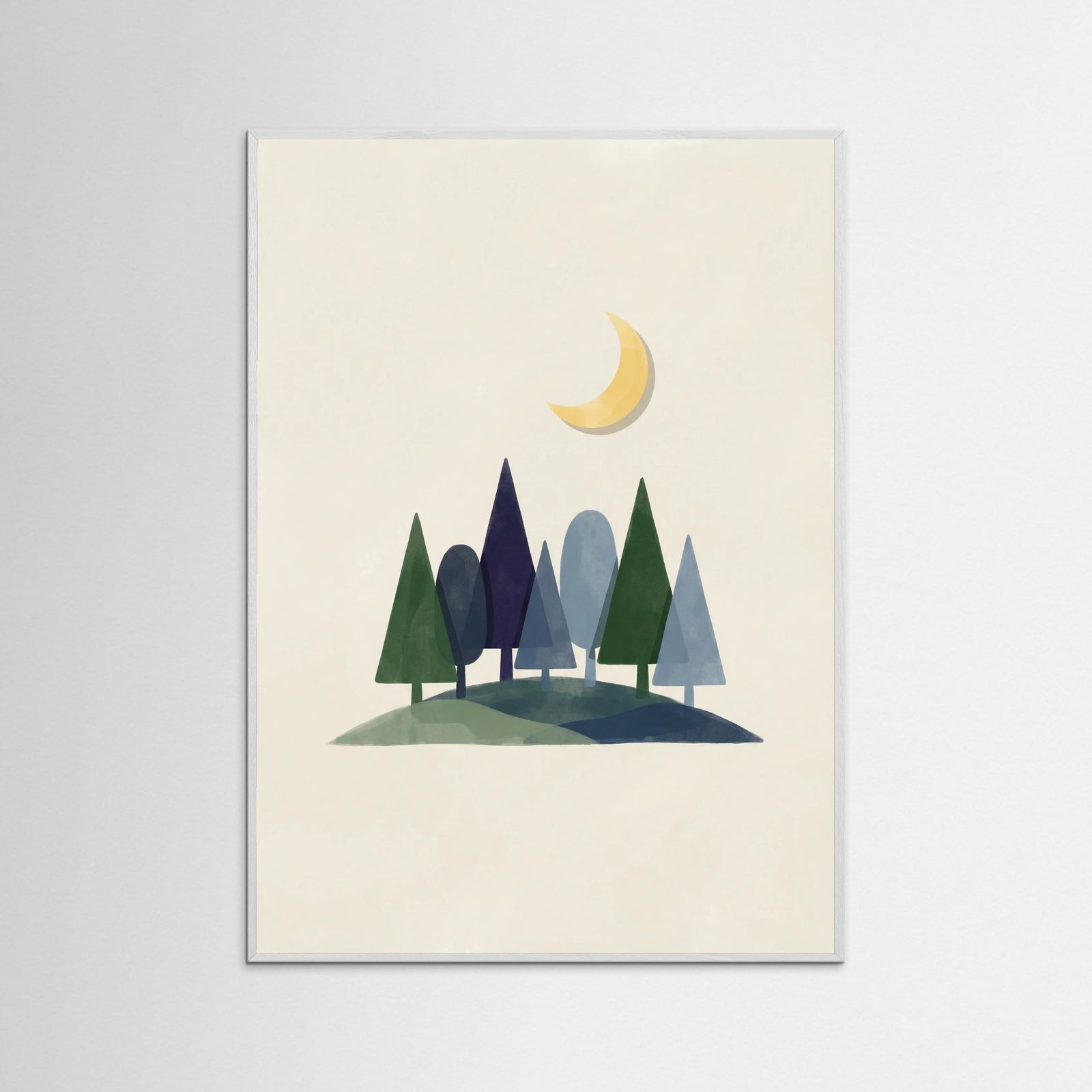 White Wood Sunny Hillside