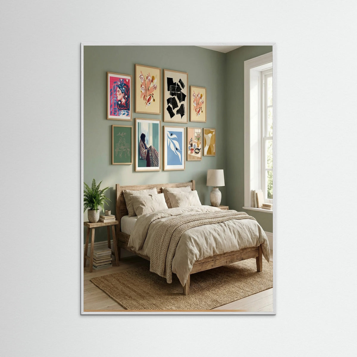 White Wood Sunny Morning Table