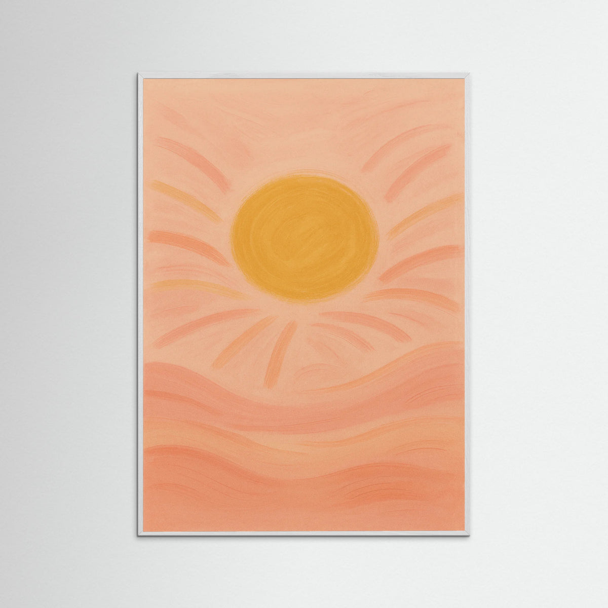 White Wood Sunset Glow