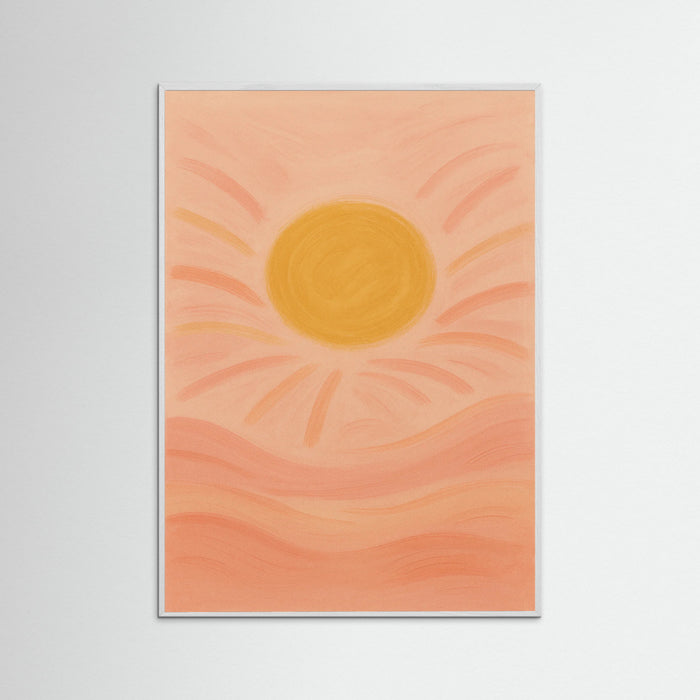White Wood Sunset Glow